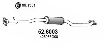 Zentrum Schalldämpfer Subaru JUSTY III · Suzuki WAGON R+ · Suzuki IGNIS I