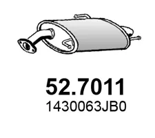 Hinterer Schalldämpfer Suzuki SWIFT III