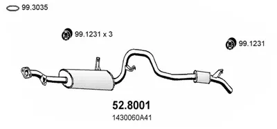 Zentrum/Rear Muffler Suzuki VITARA · Suzuki VITARA Cabrio