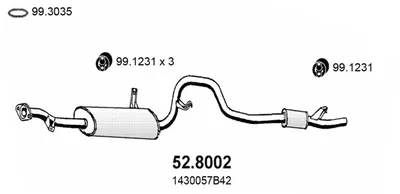 Zentrum/Rear Muffler Suzuki VITARA · Suzuki VITARA Cabrio
