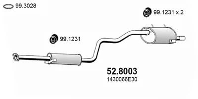 Zentrum/Rear Muffler Suzuki SWIFT II Hatchback · Suzuki SWIFT Convertible