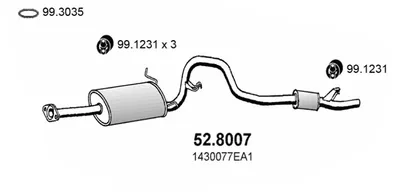 Zentrum/Rear Muffler Suzuki VITARA · Suzuki VITARA Cabrio