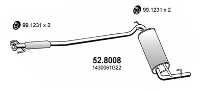 Zentrum/Rear Schalldämpfer Suzuki BALENO Hatchback