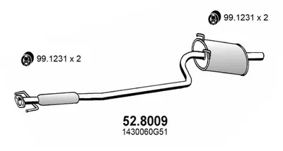 Zentrum/Rear Muffler Suzuki BALENO