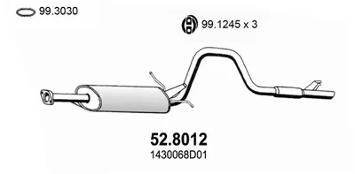 Zentrum/Rear Muffler Suzuki GRAND VITARA I