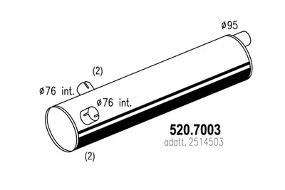 Zentral-/Außenschalldämpfer ASSO 520.7003