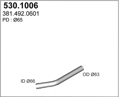 Auspuffrohr ASSO 530.1006