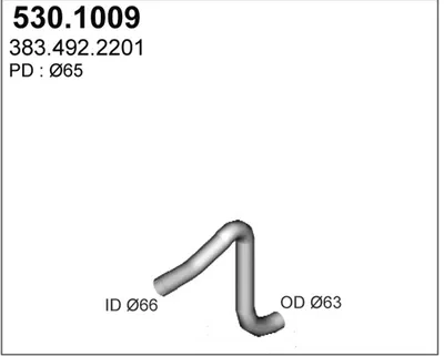 Auspuffrohr ASSO 530.1009