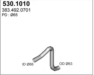 Auspuffrohr ASSO 530.1010