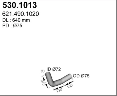 Auspuffrohr ASSO 530.1013