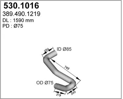 Auspuffrohr ASSO 530.1016