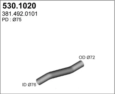 Auspuffrohr ASSO 530.1020