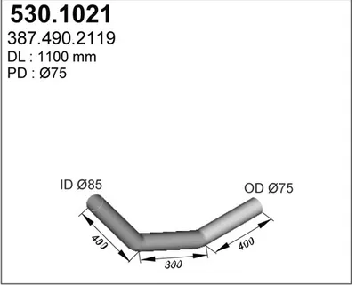 Auspuffrohr ASSO 530.1021