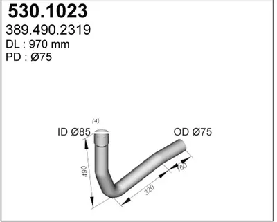 Abgasschlauch ASSO 530.1023