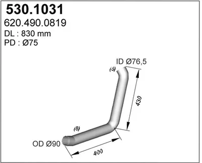 Auspuffrohr ASSO 530.1031