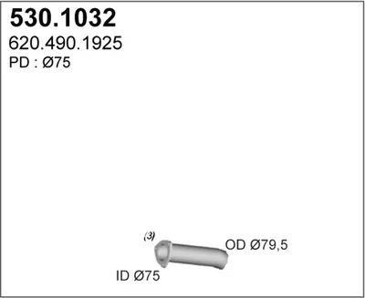 Auspuffrohr ASSO 530.1032