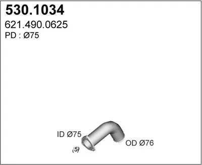 Auspuffrohr ASSO 530.1034