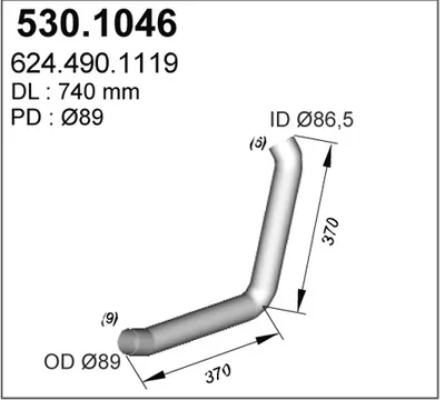 Auspuffrohr ASSO 530.1046