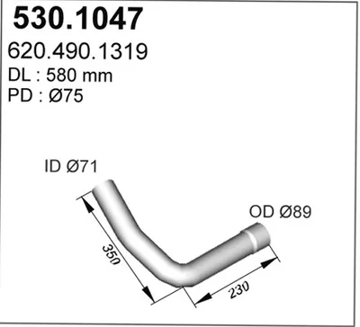 Auspuffrohr ASSO 530.1047