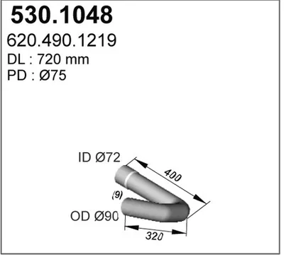 Auspuffrohr ASSO 530.1048