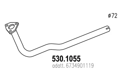 Auspuffrohr ASSO 530.1055