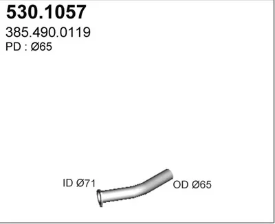 Auspuffrohr ASSO 530.1057