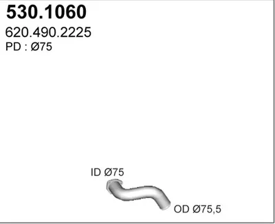 Auspuffrohr ASSO 530.1060