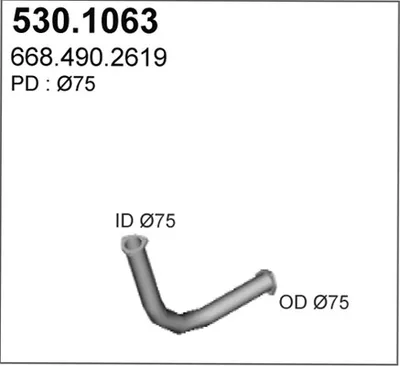 Auspuffrohr ASSO 530.1063