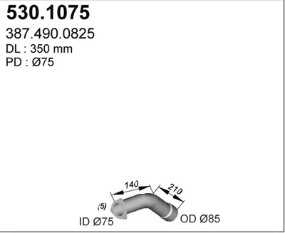 Auspuffrohr ASSO 530.1075