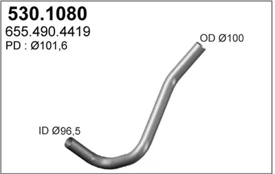Auspuffrohr ASSO 530.1080