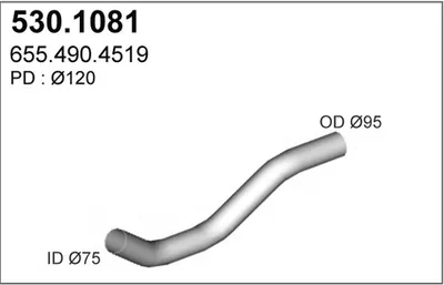 Auspuffrohr ASSO 530.1081
