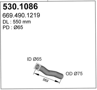 Auspuffrohr ASSO 530.1086