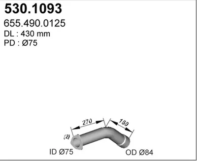 Auspuffrohr ASSO 530.1093