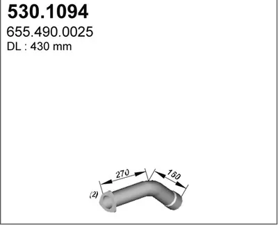 Auspuffrohr ASSO 530.1094