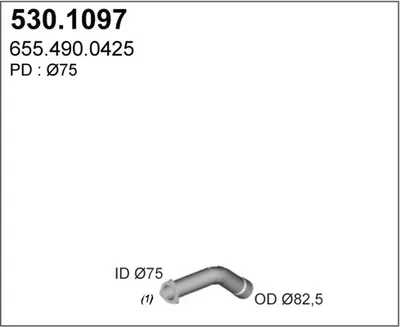 Auspuffrohr ASSO 530.1097
