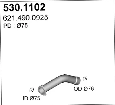 Auspuffrohr ASSO 530.1102