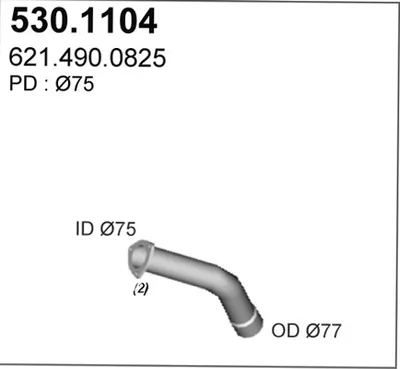 Auspuffrohr ASSO 530.1104