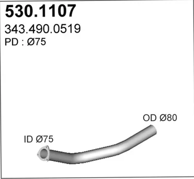 Auspuffrohr ASSO 530.1107