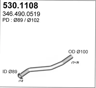 Auspuffrohr ASSO 530.1108