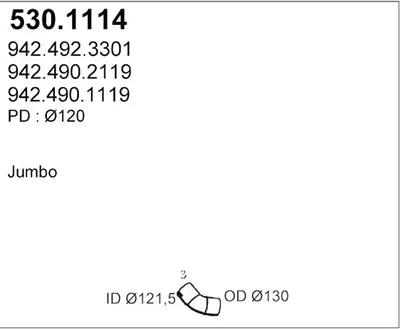 Auspuffrohr ASSO 530.1114