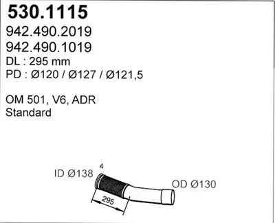 Auspuffrohr ASSO 530.115