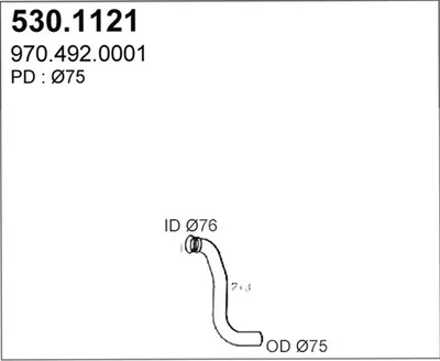 Auspuffrohr ASSO 530.1121