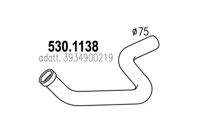 Auspuffrohr ASSO 530.1138