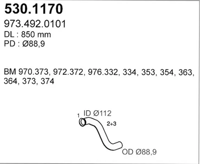 Auspuffrohr ASSO 530.1170