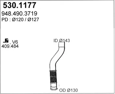 Auspuffrohr ASSO 530.1177