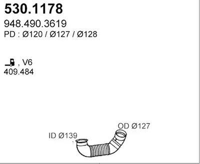 Auspuffrohr ASSO 530.1178