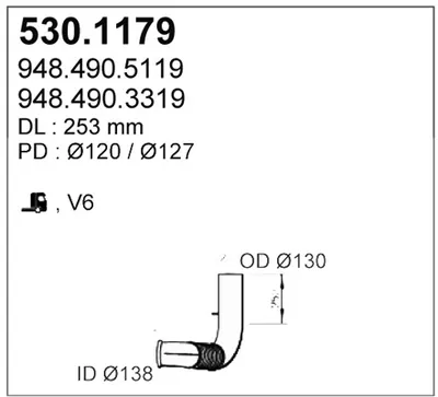 Auspuffrohr ASSO 530.1179