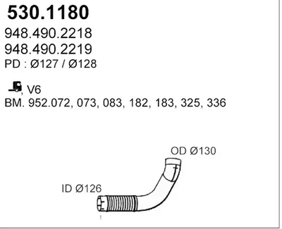 Auspuffrohr ASSO 530.1180