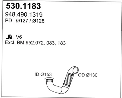 Auspuffrohr ASSO 530.1183