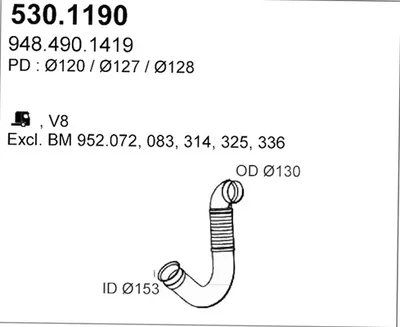 Auspuffrohr ASSO 530.1190